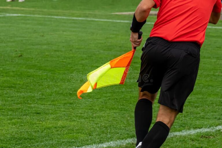 arbitro en accion durante un partido de futbol