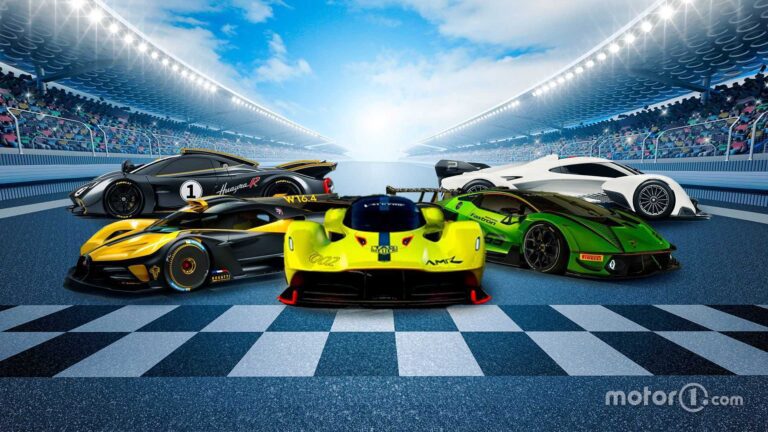 autos deportivos en pista de carreras