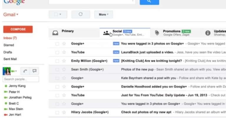 bandeja de entrada de gmail con correos