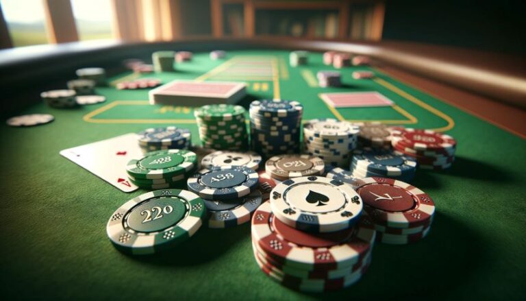 baraja de cartas en una mesa organizada