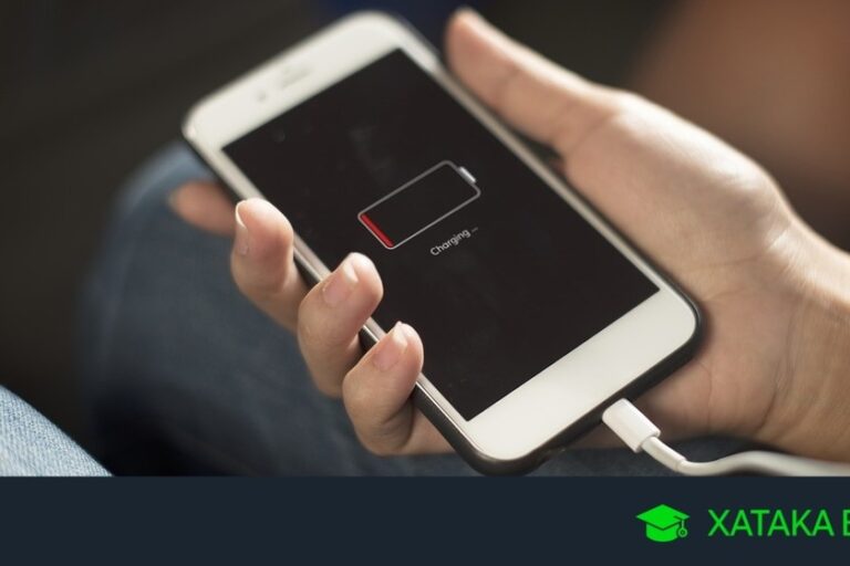 bateria de telefono en proceso de calibracion