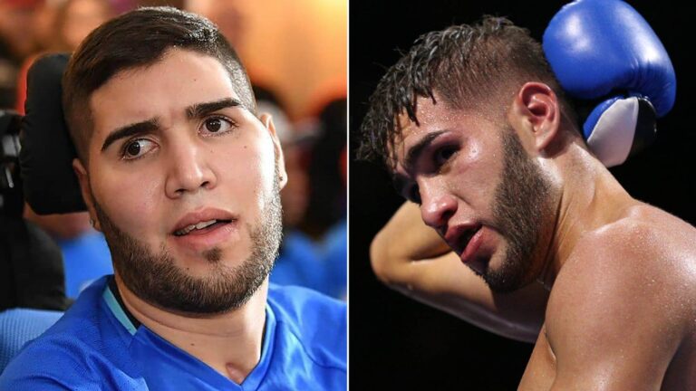 boxeadores en cuadrilatero durante una pelea