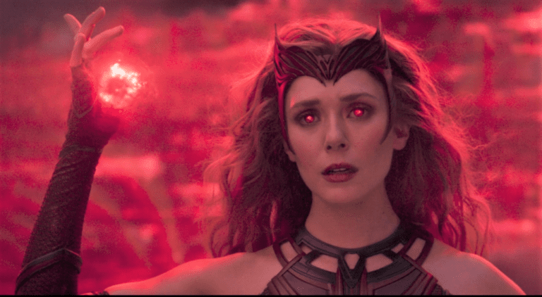 bruja escarlata y vision juntos en combate