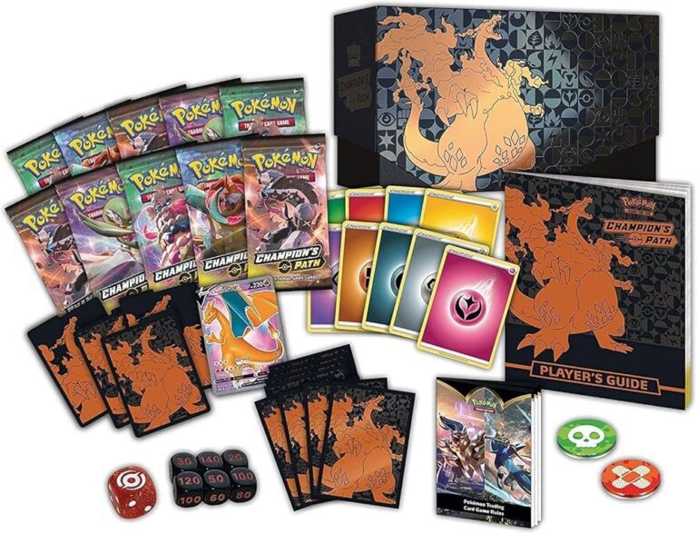 caja de cartas pokemon abierta y organizada