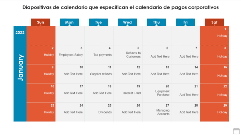 calendario con fechas de pagos impuestos