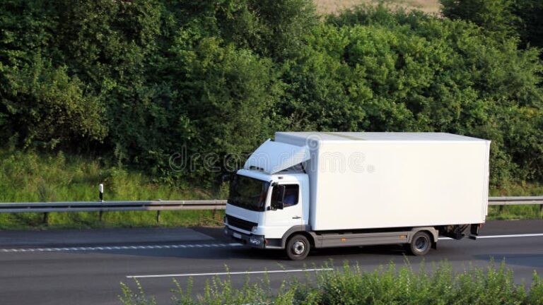 camion de reparto en una carretera