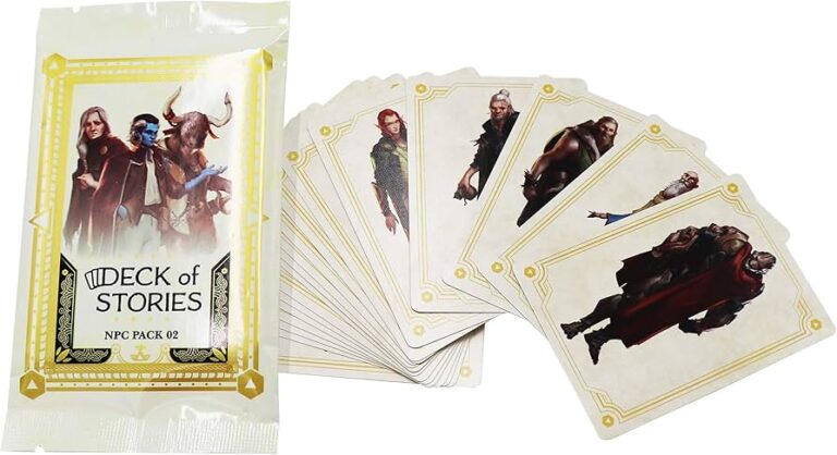 cartas de juego y personajes de fantasia