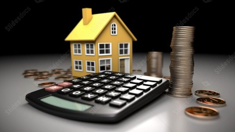 casa con signo de dolar y calculadora