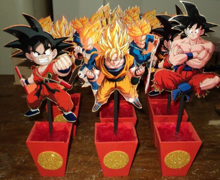 Cómo hacer un centro de mesa de Dragon Ball para tu fiesta 7 centro de mesa tematico de dragon ball