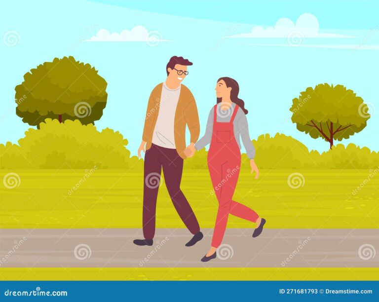 chico y chica conversando en un parque