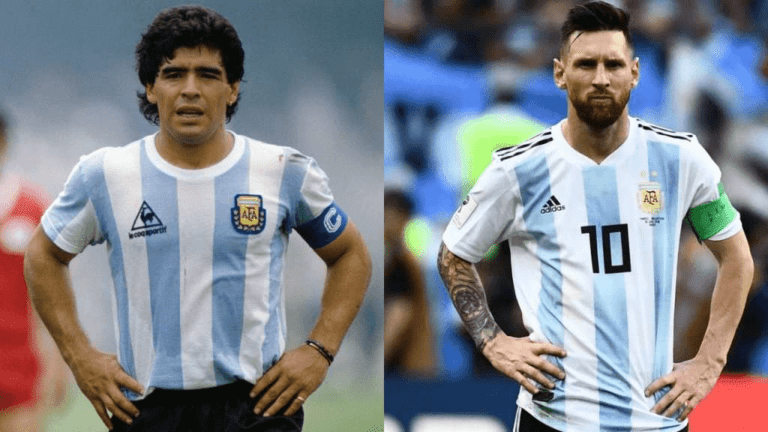 comparativa entre maradona y messi
