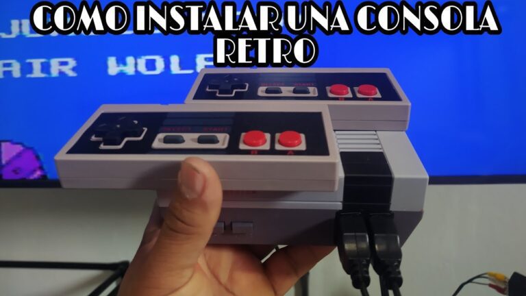 consola arcade retro conectada a una tv