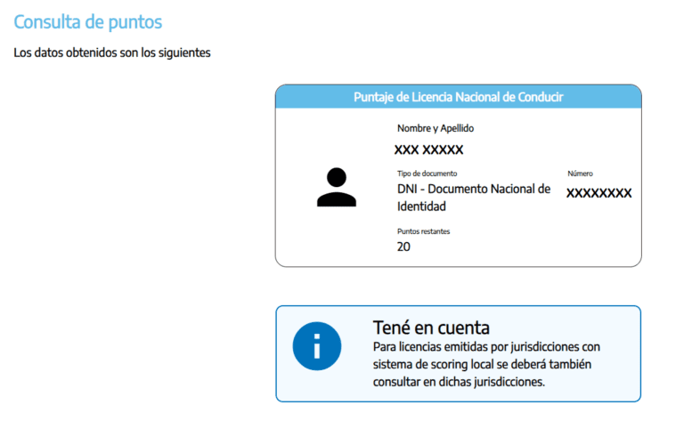 consulta de puntos licencia caba