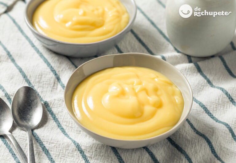 crema pastelera en tazon de microondas