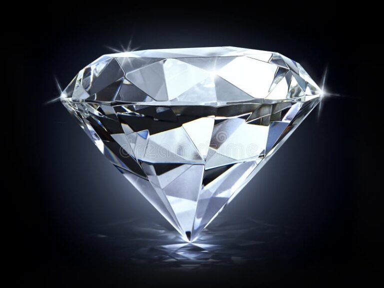 diamantes brillantes sobre fondo oscuro