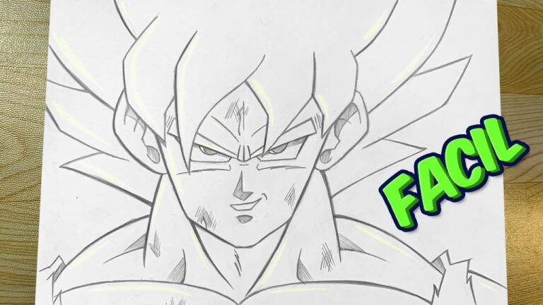 dibujo de goku en proceso creativo