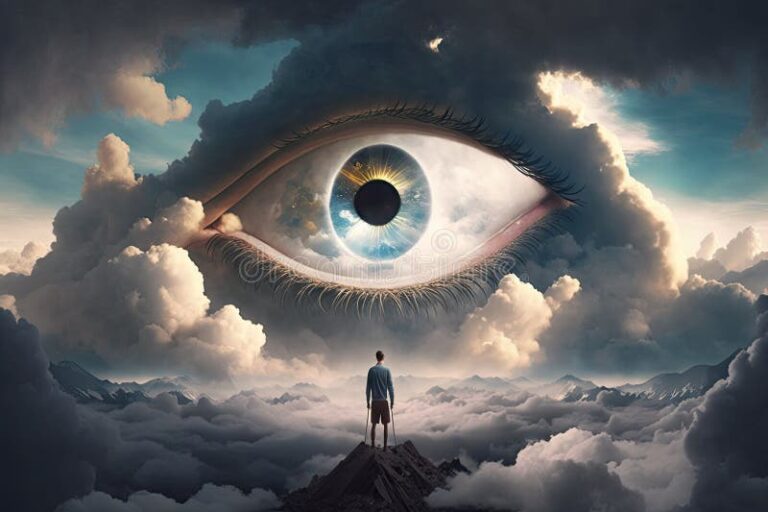 dios observando desde el cielo