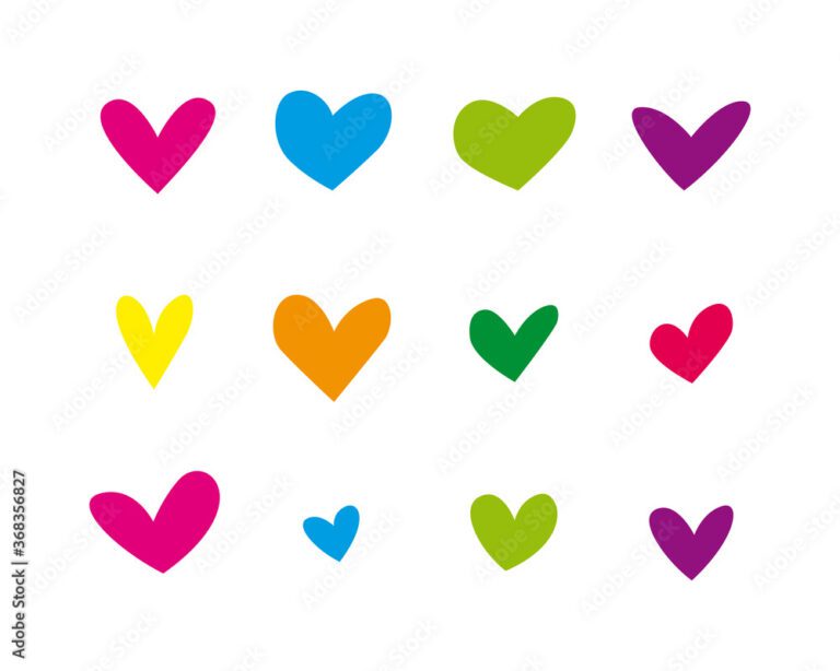 Qué significado tienen los diferentes corazones en WhatsApp 22 diversos corazones de colores en fondo blanco