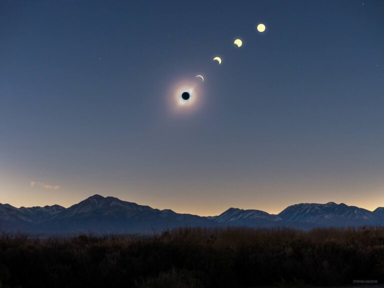 eclipse solar sobre paisajes argentinos