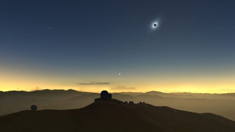 eclipse solar visto desde la tierra