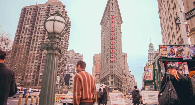 escena iconica de nueva york en series