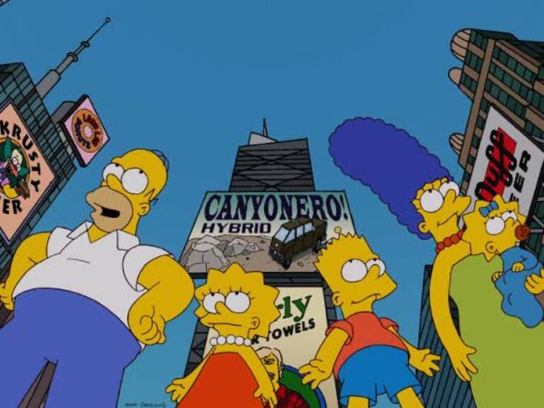 familia simpson disfrutando de una aventura