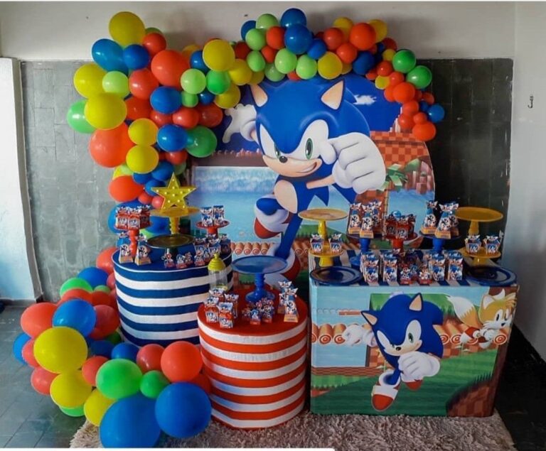 fiesta tematica de sonic en accion