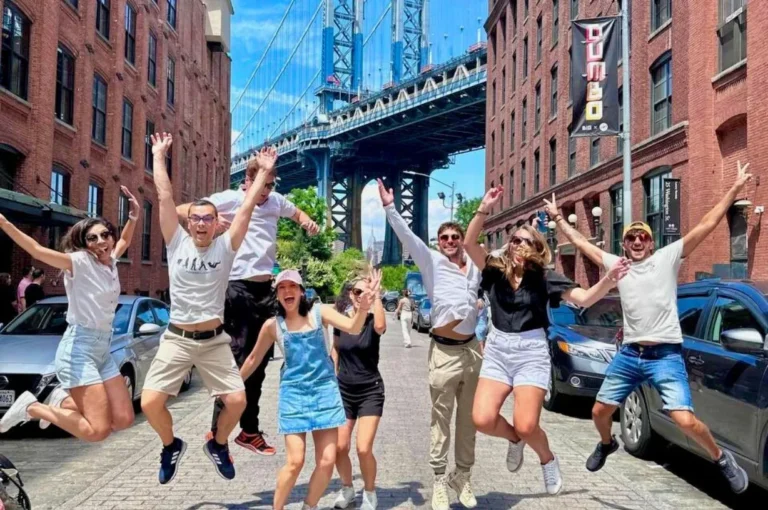 grupo de amigos en nueva york