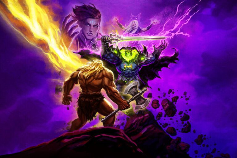 he man y skeletor en batalla epica