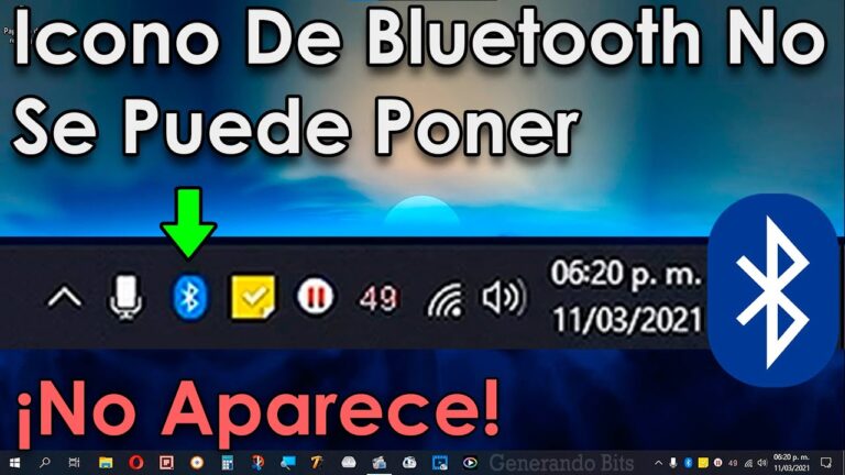 icono de bluetooth en una computadora portatil