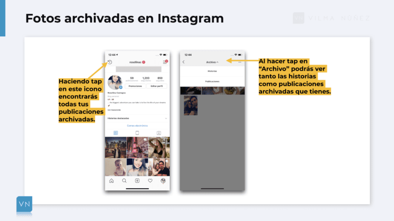 icono de instagram con publicaciones archivadas