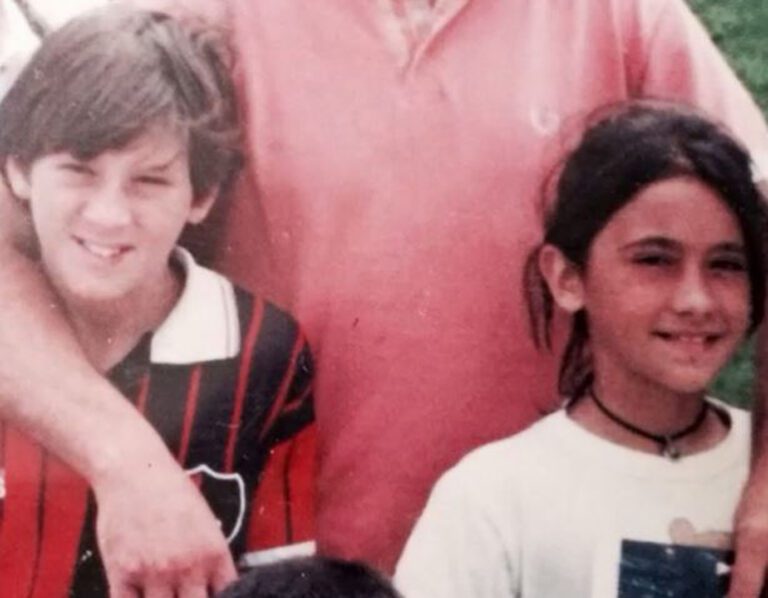 infancia de messi y antonella juntos