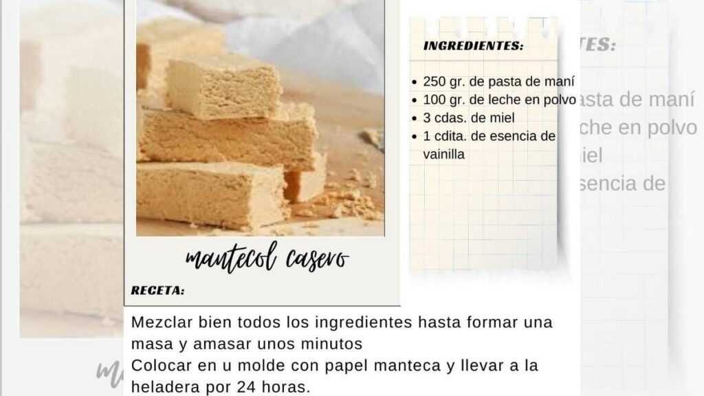 De qué ingredientes está hecho el mantecol y cómo se elabora