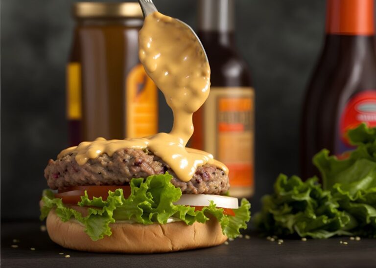 ingredientes frescos para salsa de hamburguesa