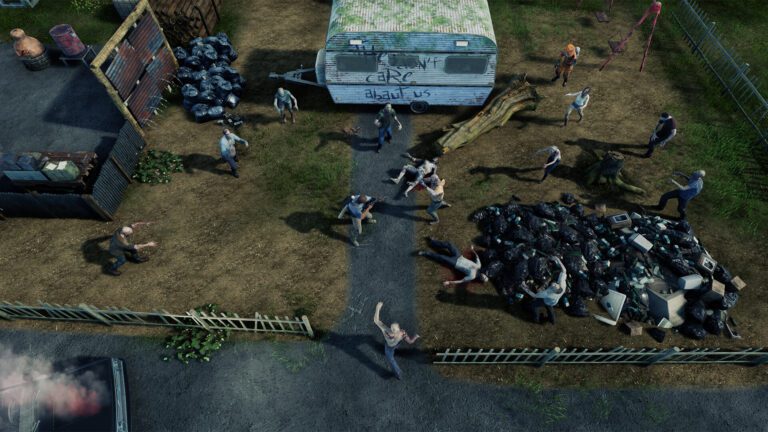 jugadores cooperando en un videojuego de zombies