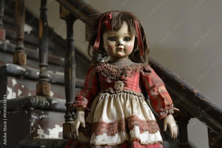 juguetes vintage en un ambiente misterioso