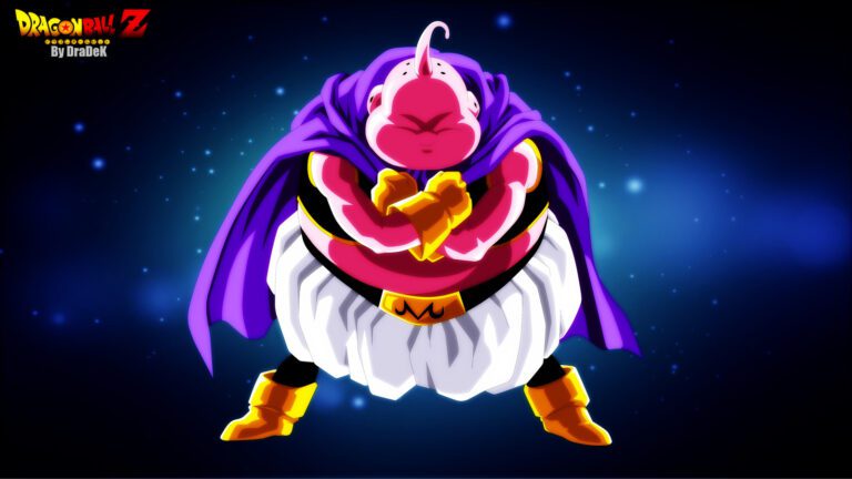 Qué significa la letra "M" en Majin Boo de Dragon Ball 9 logo de majin boo en fondo oscuro
