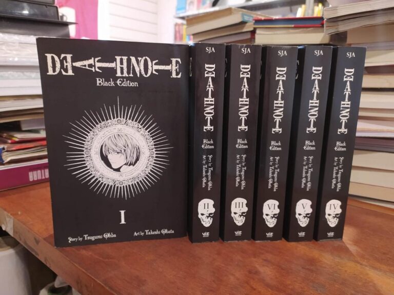 manga death note en estanteria organizada