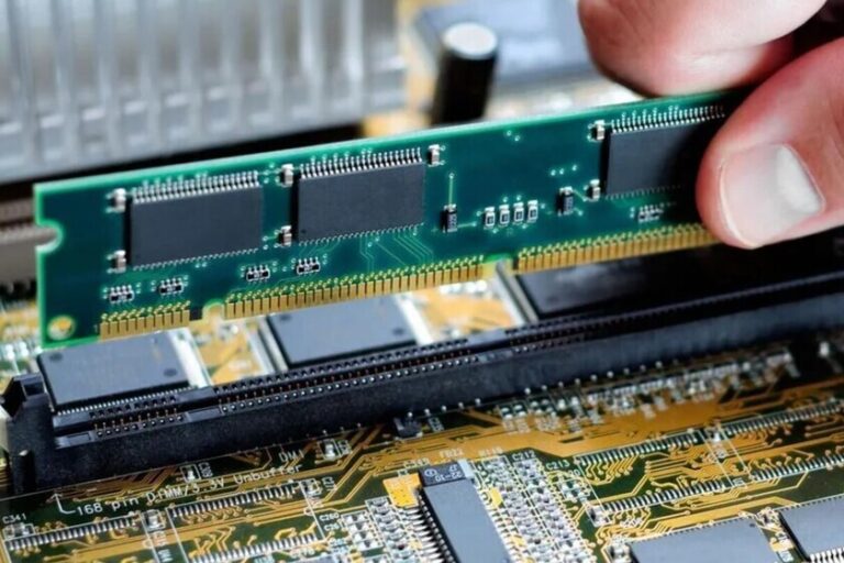 memoria ram en un ordenador en uso