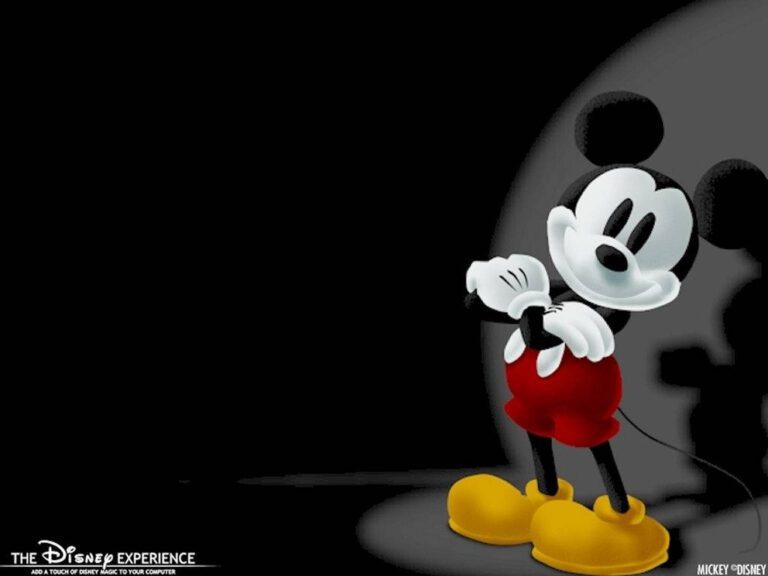 mickey mouse en un fondo clasico