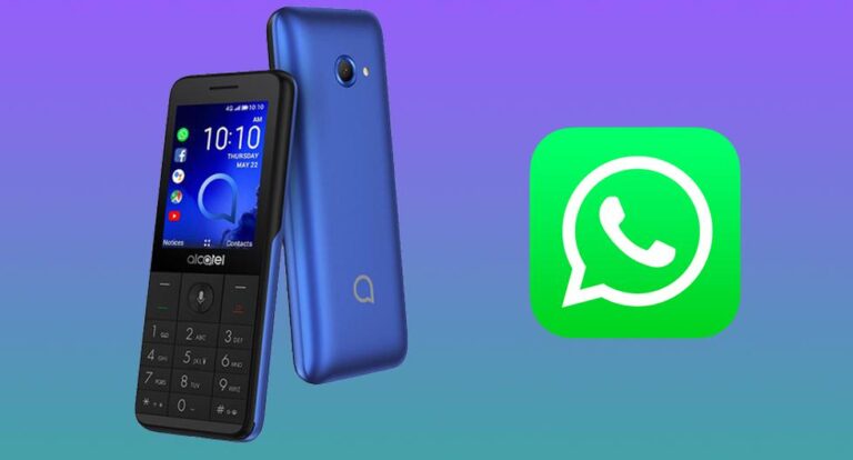 movil basico con icono de whatsapp