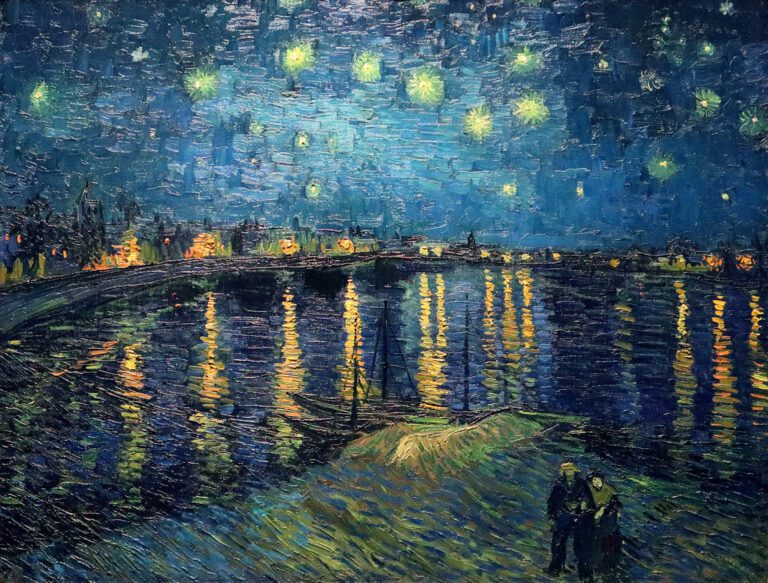 noche estrellada en un paisaje misterioso