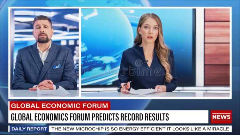 pantalla de television con noticias en vivo