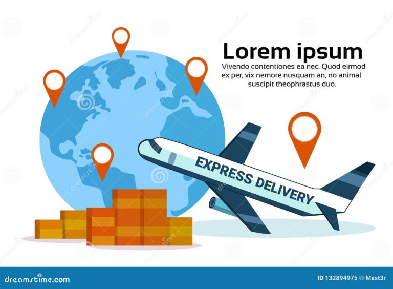 paquete viajando en avion sobre un mapa