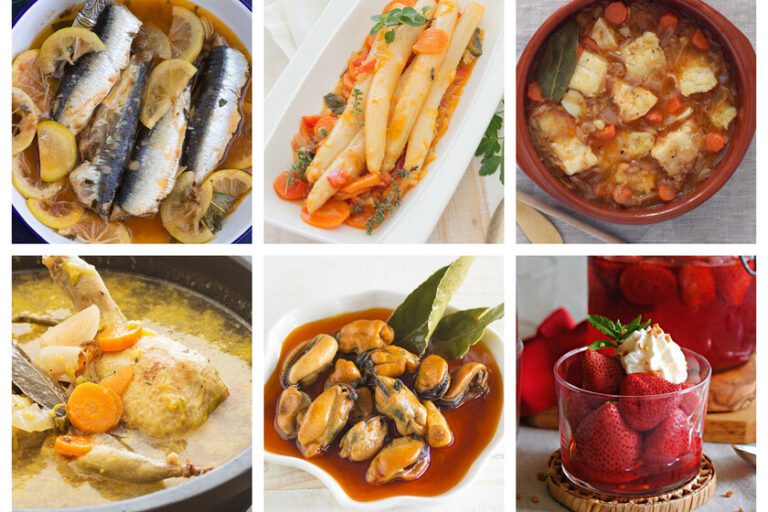 peceto al escabeche en un plato elegante