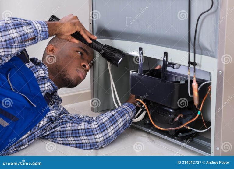 persona revisando su hogar con linterna