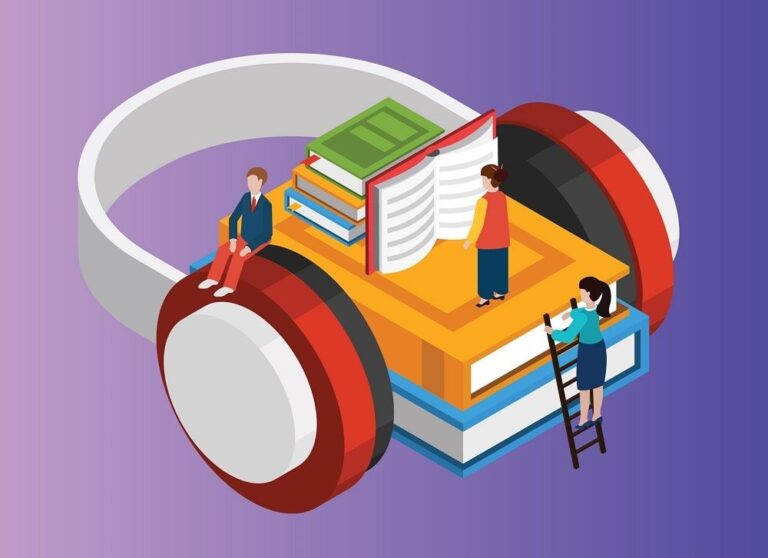 persona usando una aplicacion de lectura en voz alta