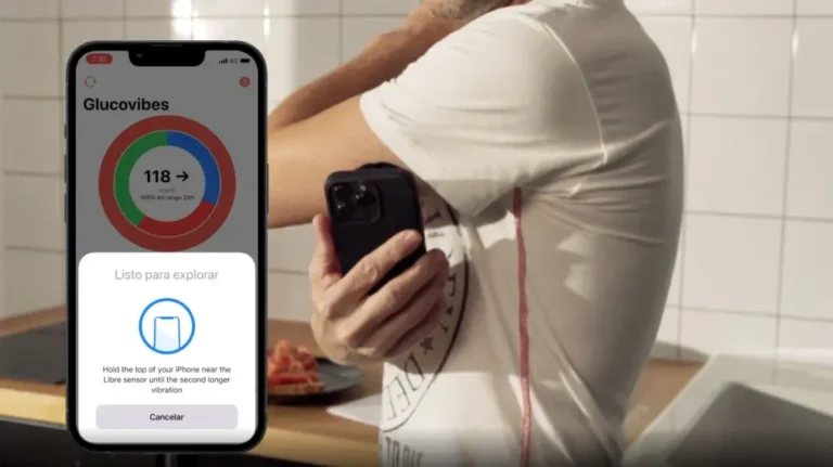 persona usando una app de medicion
