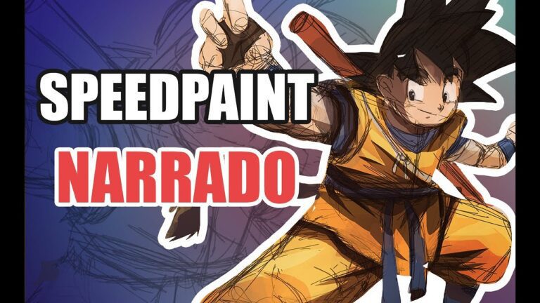 personaje de dragon ball en pose dinamica