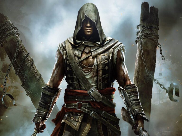 personaje iconico de assassins creed en accion